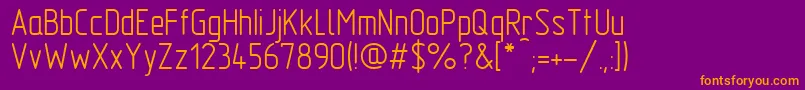 TFlexTypeA Font – Orange Fonts on Purple Background