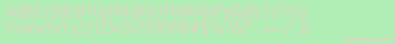 TFlexTypeA Font – Pink Fonts on Green Background