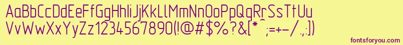 TFlexTypeA Font – Purple Fonts on Yellow Background