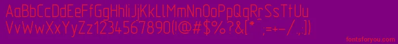 TFlexTypeA Font – Red Fonts on Purple Background