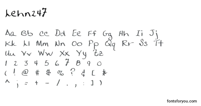 A fonte Lehn247 – alfabeto, números, caracteres especiais