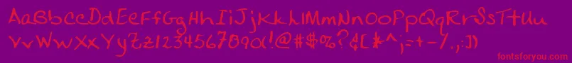 Lehn247 Font – Red Fonts on Purple Background