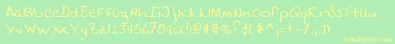 Lehn247 Font – Yellow Fonts on Green Background