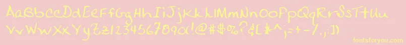 Lehn247 Font – Yellow Fonts on Pink Background