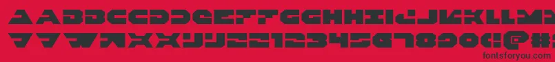 Triggermanexpand-fontti – mustat fontit punaisella taustalla