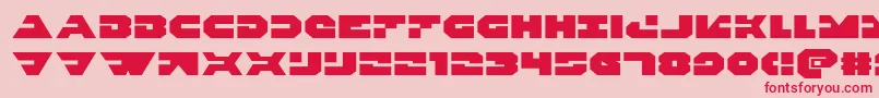 Triggermanexpand-Schriftart – Rote Schriften auf rosa Hintergrund