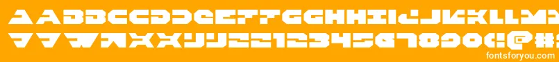 Шрифт Triggermanexpand – белые шрифты на оранжевом фоне