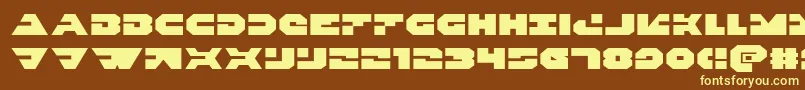 Triggermanexpand Font – Yellow Fonts on Brown Background