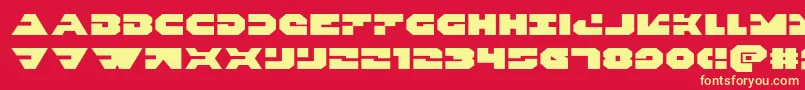 Triggermanexpand Font – Yellow Fonts on Red Background