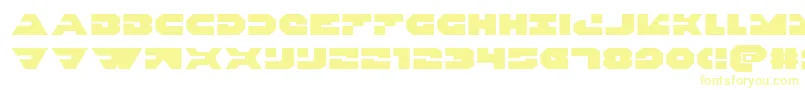 Triggermanexpand Font – Yellow Fonts on White Background