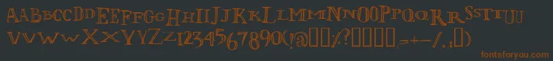 Шрифт Lolii – коричневые шрифты на чёрном фоне