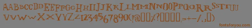 Lolii-fontti – ruskeat fontit harmaalla taustalla