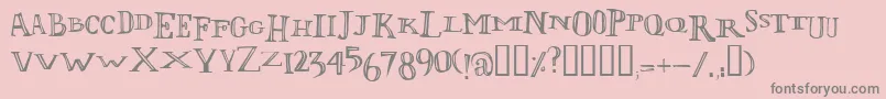 フォントLolii – ピンクの背景に灰色の文字