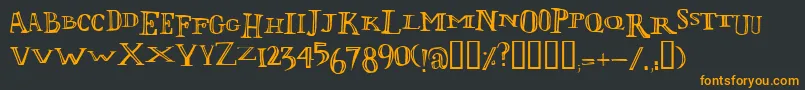 フォントLolii – 黒い背景にオレンジの文字