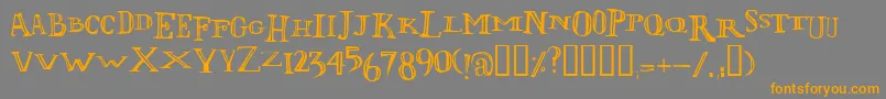 Lolii-Schriftart – Orangefarbene Schriften auf grauem Hintergrund