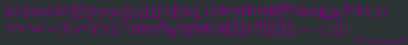 Шрифт Lolii – фиолетовые шрифты на чёрном фоне