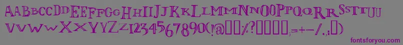 Lolii-Schriftart – Violette Schriften auf grauem Hintergrund
