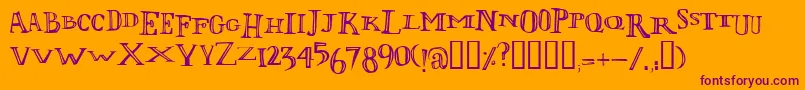 Шрифт Lolii – фиолетовые шрифты на оранжевом фоне