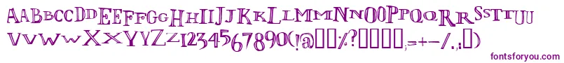 フォントLolii – 白い背景に紫のフォント