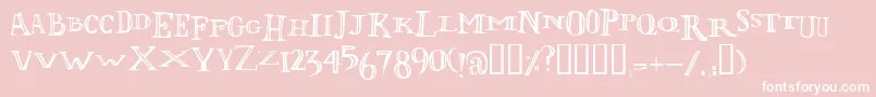 Шрифт Lolii – белые шрифты на розовом фоне