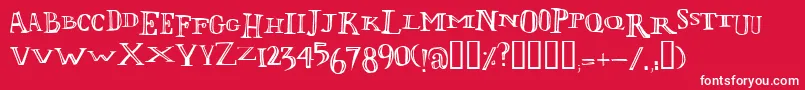 フォントLolii – 赤い背景に白い文字