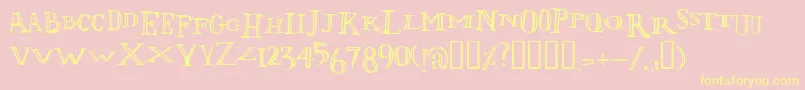 Шрифт Lolii – жёлтые шрифты на розовом фоне