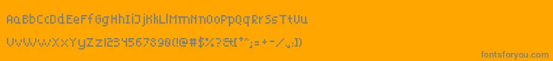 Czcionka PukeForce8 – szare czcionki na pomarańczowym tle