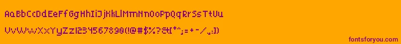 PukeForce8 Font – Purple Fonts on Orange Background