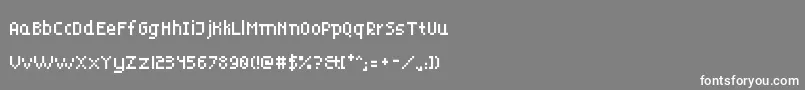 フォントPukeForce8 – 灰色の背景に白い文字