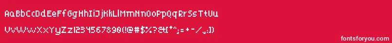 PukeForce8 Font – White Fonts on Red Background