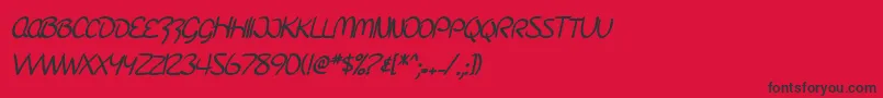 Police SfBurlingtonScriptScBold – polices noires sur fond rouge