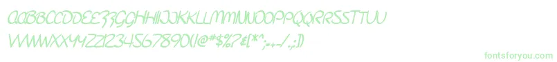 SfBurlingtonScriptScBold Font – Green Fonts on White Background
