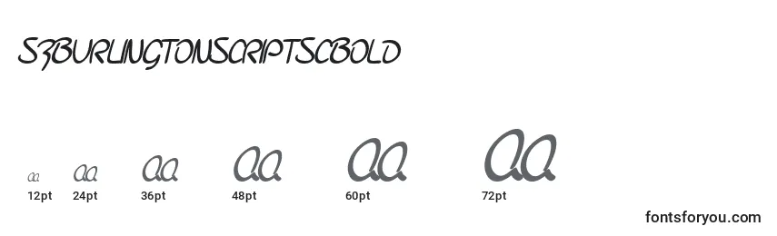SfBurlingtonScriptScBold Font Sizes