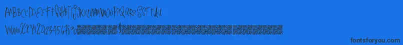 Thinsimple Font – Black Fonts on Blue Background