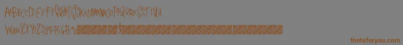 Thinsimple Font – Brown Fonts on Gray Background