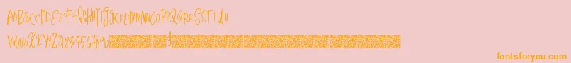 Thinsimple Font – Orange Fonts on Pink Background