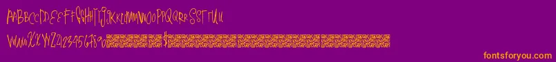 Thinsimple Font – Orange Fonts on Purple Background