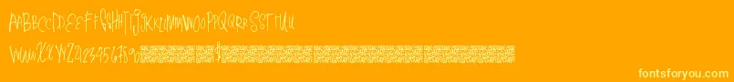 Więcej informacji o czcionce Thinsimple Czcionka Thinsimple – żółte czcionki na pomarańczowym tle