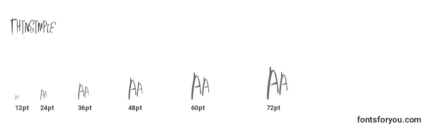Thinsimple Font Sizes