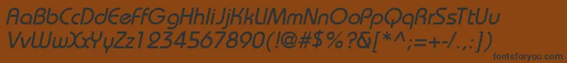BahamasNormalItalic Font – Black Fonts on Brown Background
