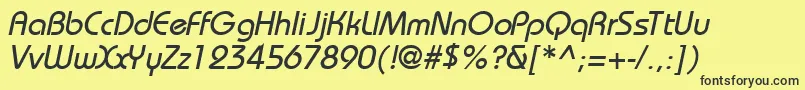 BahamasNormalItalic Font – Black Fonts on Yellow Background