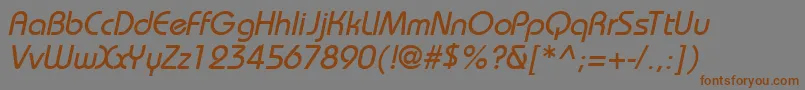 fuente BahamasNormalItalic – Fuentes Marrones Sobre Fondo Gris