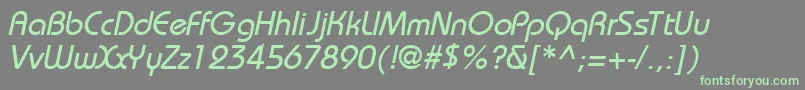 Шрифт BahamasNormalItalic – зелёные шрифты на сером фоне