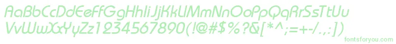 BahamasNormalItalic Font – Green Fonts on White Background