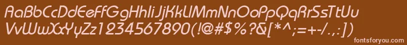 BahamasNormalItalic Font – Pink Fonts on Brown Background