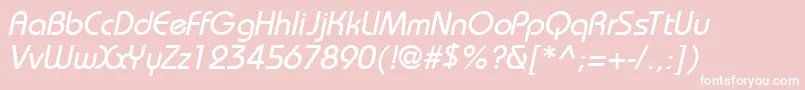 BahamasNormalItalic Font – White Fonts on Pink Background