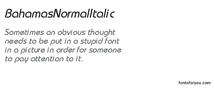 BahamasNormalItalic Font