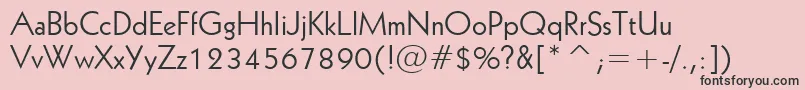 フォントGeometric231Bt – ピンクの背景に黒い文字