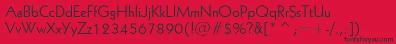 Geometric231Bt-Schriftart – Schwarze Schriften auf rotem Hintergrund