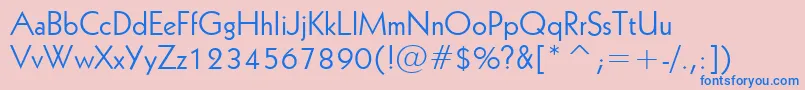 フォントGeometric231Bt – ピンクの背景に青い文字